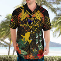 Papua New Guinea Manus Province Hawaiian Shirt Papua Niugini Coat Of Arms With Flag Style LT14 - Polynesian Pride