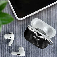 Custom New Zealand Silver Fern Football AirPods Case Go Aotearoa Grunge Black - Polynesian Pride