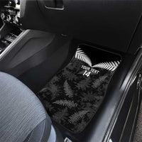 Custom New Zealand Silver Fern Football Car Mats Go Aotearoa Grunge Black - Polynesian Pride