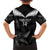 Custom New Zealand Silver Fern Football Family Matching Summer Maxi Dress and Hawaiian Shirt Go Aotearoa Grunge Black - Polynesian Pride