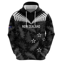 Custom New Zealand Silver Fern Football Hoodie Go Aotearoa Grunge Black - Polynesian Pride