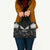 Custom New Zealand Silver Fern Football Leather Bag Go Aotearoa Grunge Black - Polynesian Pride