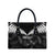 Custom New Zealand Silver Fern Football Leather Bag Go Aotearoa Grunge Black - Polynesian Pride