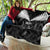Custom New Zealand Silver Fern Football Quilt Go Aotearoa Grunge Black - Polynesian Pride