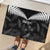 Custom New Zealand Silver Fern Football Rubber Doormat Go Aotearoa Grunge Black - Polynesian Pride