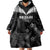 Custom New Zealand Silver Fern Football Wearable Blanket Hoodie Go Aotearoa Grunge Black - Polynesian Pride