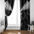 Custom New Zealand Silver Fern Football Window Curtain Go Aotearoa Grunge Black - Polynesian Pride