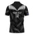 Custom New Zealand Silver Fern Football Zipper Polo Shirt Go Aotearoa Grunge Black - Polynesian Pride