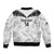 Custom New Zealand Silver Fern Football Bomber Jacket Go Aotearoa Grunge White - Polynesian Pride