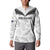 Custom New Zealand Silver Fern Football Button Sweatshirt Go Aotearoa Grunge White - Polynesian Pride