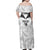 Custom New Zealand Silver Fern Football Family Matching Off Shoulder Maxi Dress and Hawaiian Shirt Go Aotearoa Grunge White - Polynesian Pride