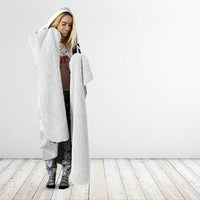 Custom New Zealand Silver Fern Football Hooded Blanket Go Aotearoa Grunge White - Polynesian Pride