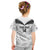 Custom New Zealand Silver Fern Football Kid T Shirt Go Aotearoa Grunge White - Polynesian Pride