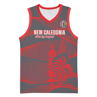 Custom New Caledonia Football Basketball Jersey Allez Les Cagous Grey Version - Polynesian Pride