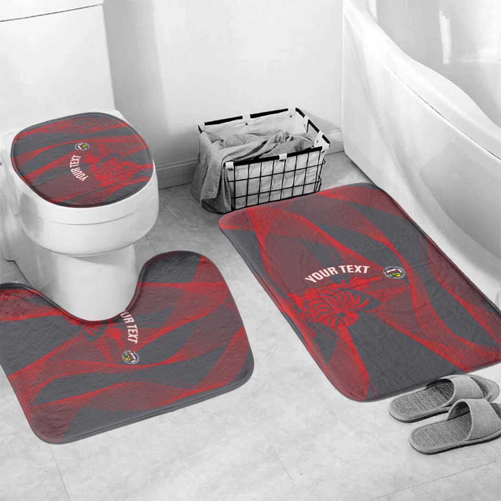 Custom New Caledonia Football Bathroom Set Allez Les Cagous Grey Version - Polynesian Pride