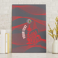 Custom New Caledonia Football Canvas Wall Art Allez Les Cagous Grey Version - Polynesian Pride