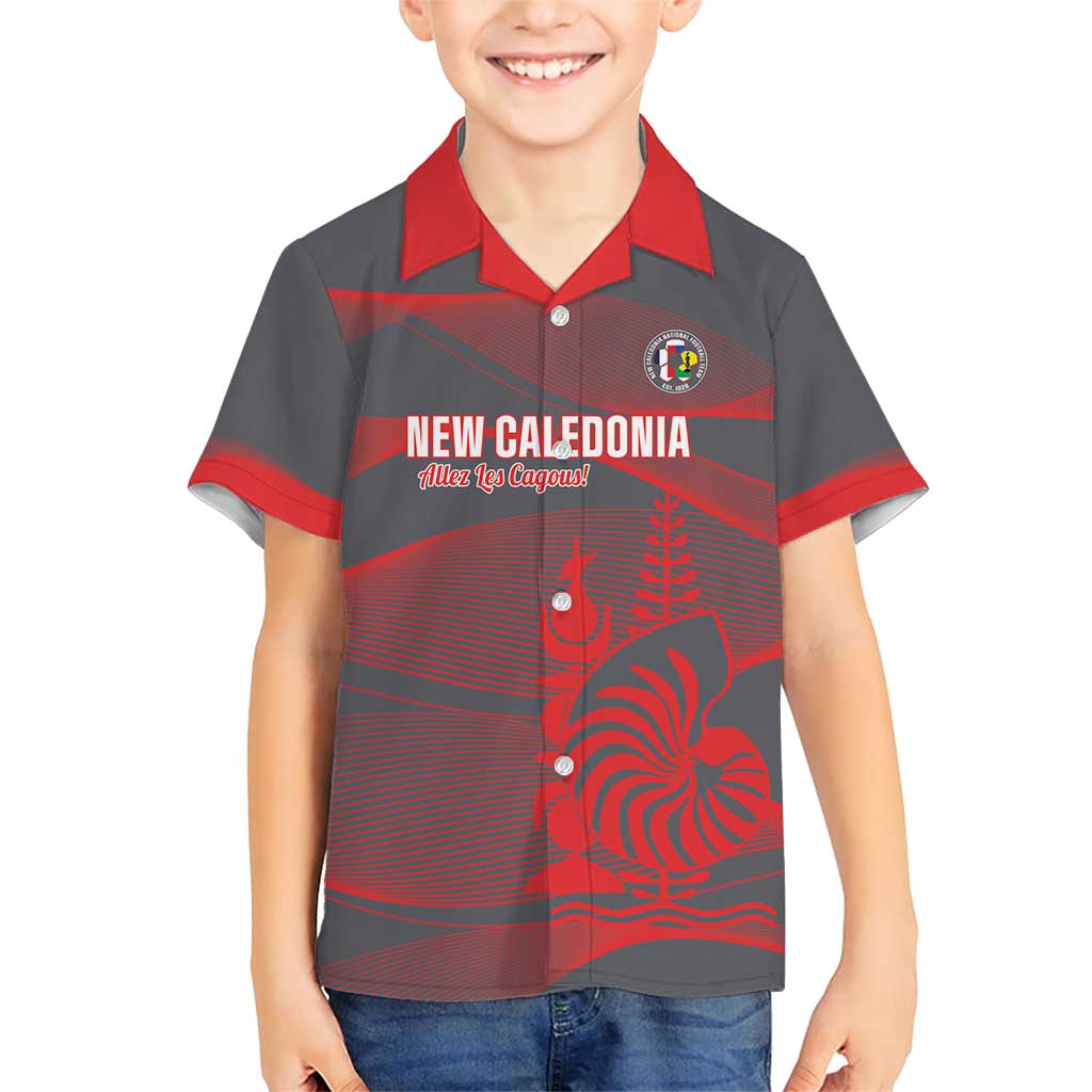 Custom New Caledonia Football Family Matching Short Sleeve Bodycon Dress and Hawaiian Shirt Allez Les Cagous Grey Version - Polynesian Pride