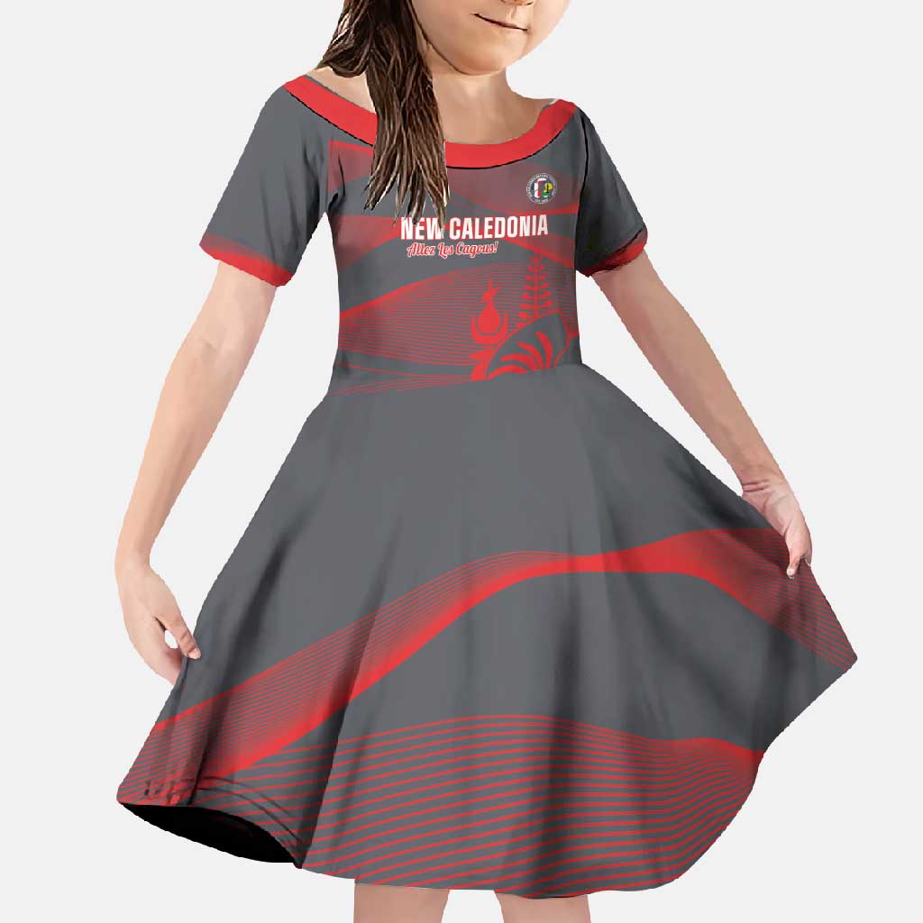 Custom New Caledonia Football Family Matching Tank Maxi Dress and Hawaiian Shirt Allez Les Cagous Grey Version - Polynesian Pride