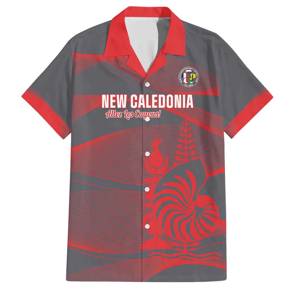 Custom New Caledonia Football Hawaiian Shirt Allez Les Cagous Grey Version - Polynesian Pride
