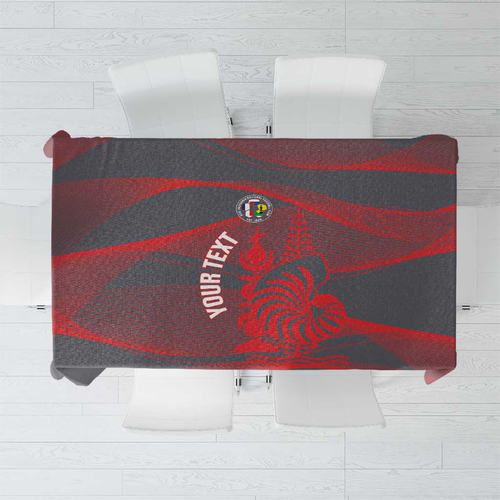 Custom New Caledonia Football Tablecloth Allez Les Cagous Grey Version - Polynesian Pride