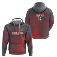 Custom New Caledonia Football Zip Hoodie Allez Les Cagous Grey Version - Polynesian Pride