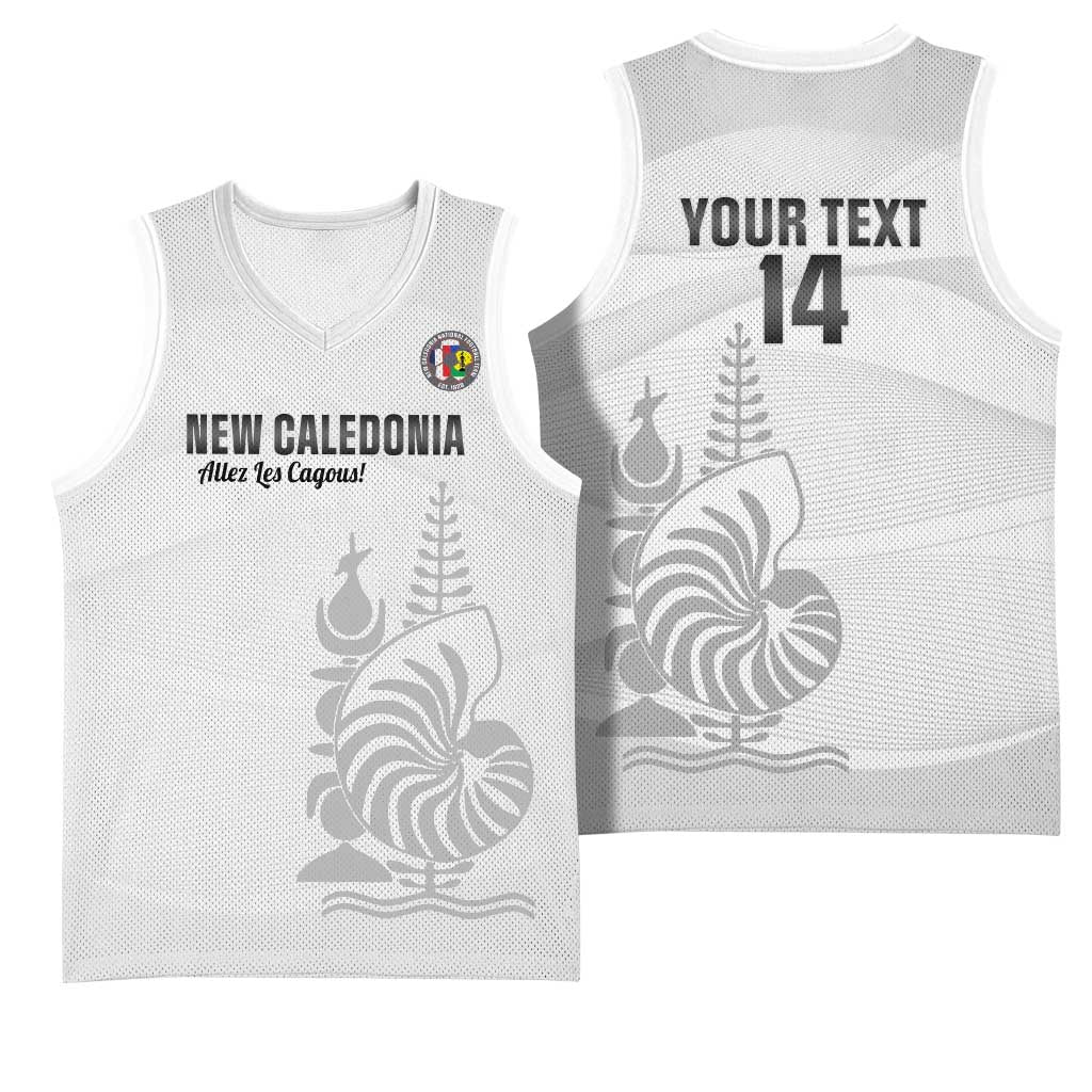 Custom New Caledonia Football Basketball Jersey Allez Les Cagous White Version - Polynesian Pride