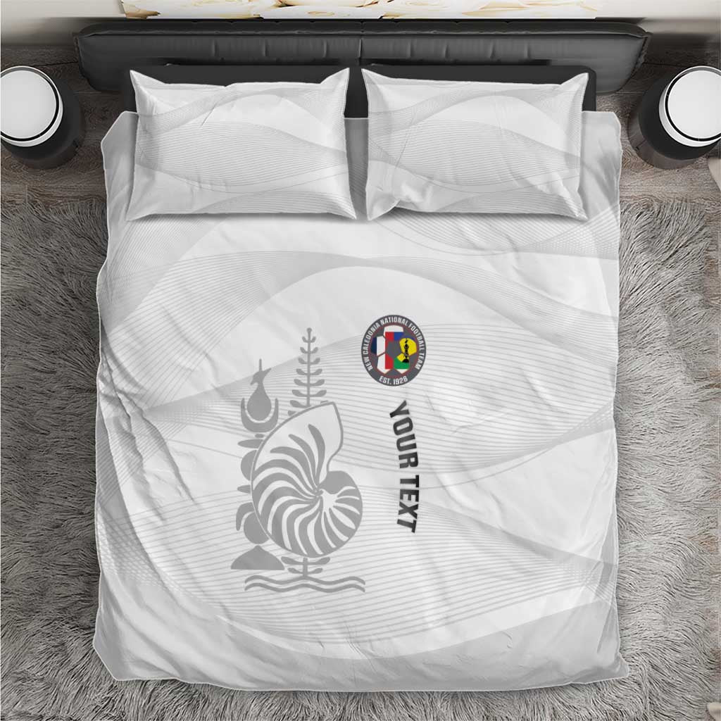 Custom New Caledonia Football Bedding Set Allez Les Cagous White Version - Polynesian Pride