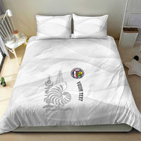 Custom New Caledonia Football Bedding Set Allez Les Cagous White Version - Polynesian Pride