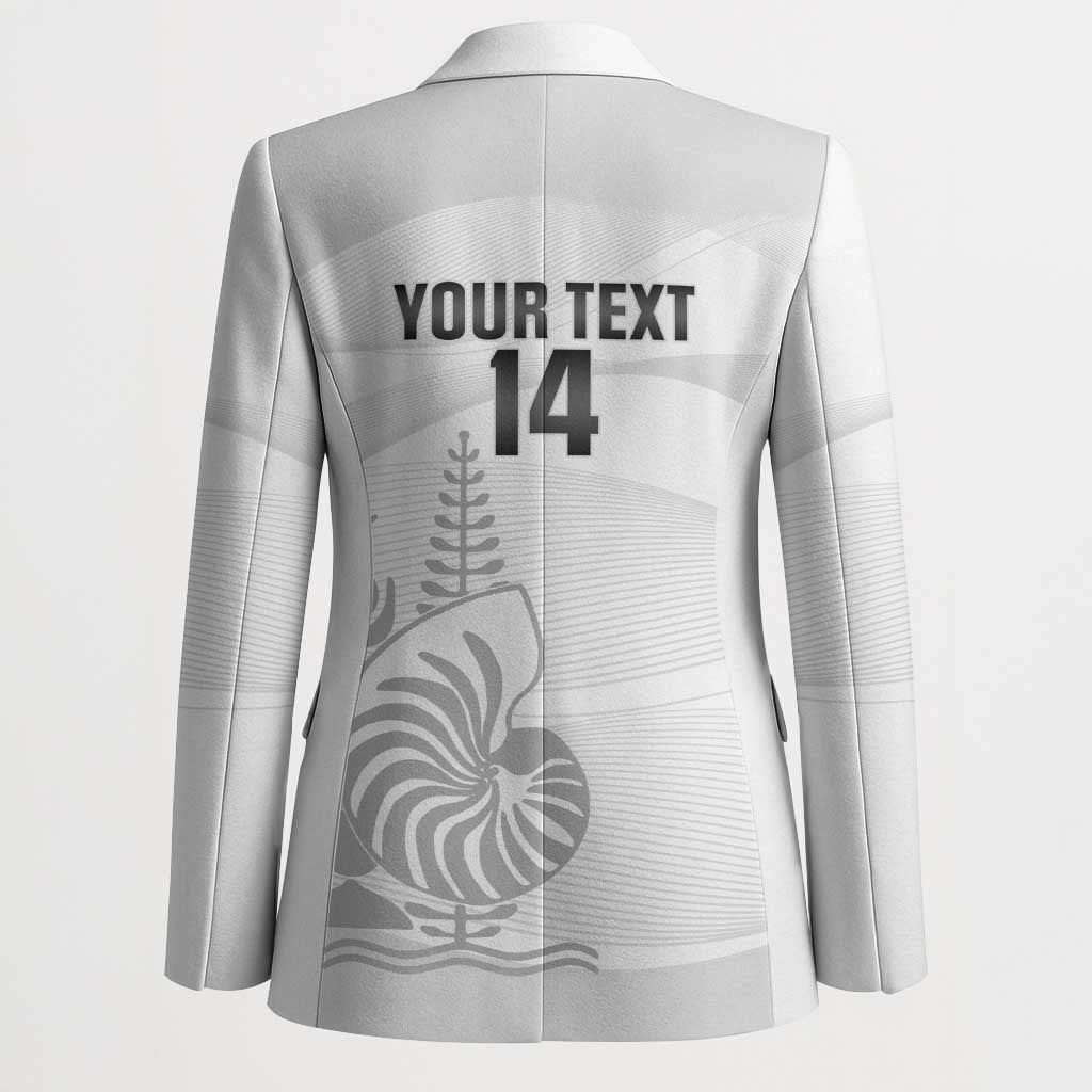 Custom New Caledonia Football Blazer Allez Les Cagous White Version - Polynesian Pride