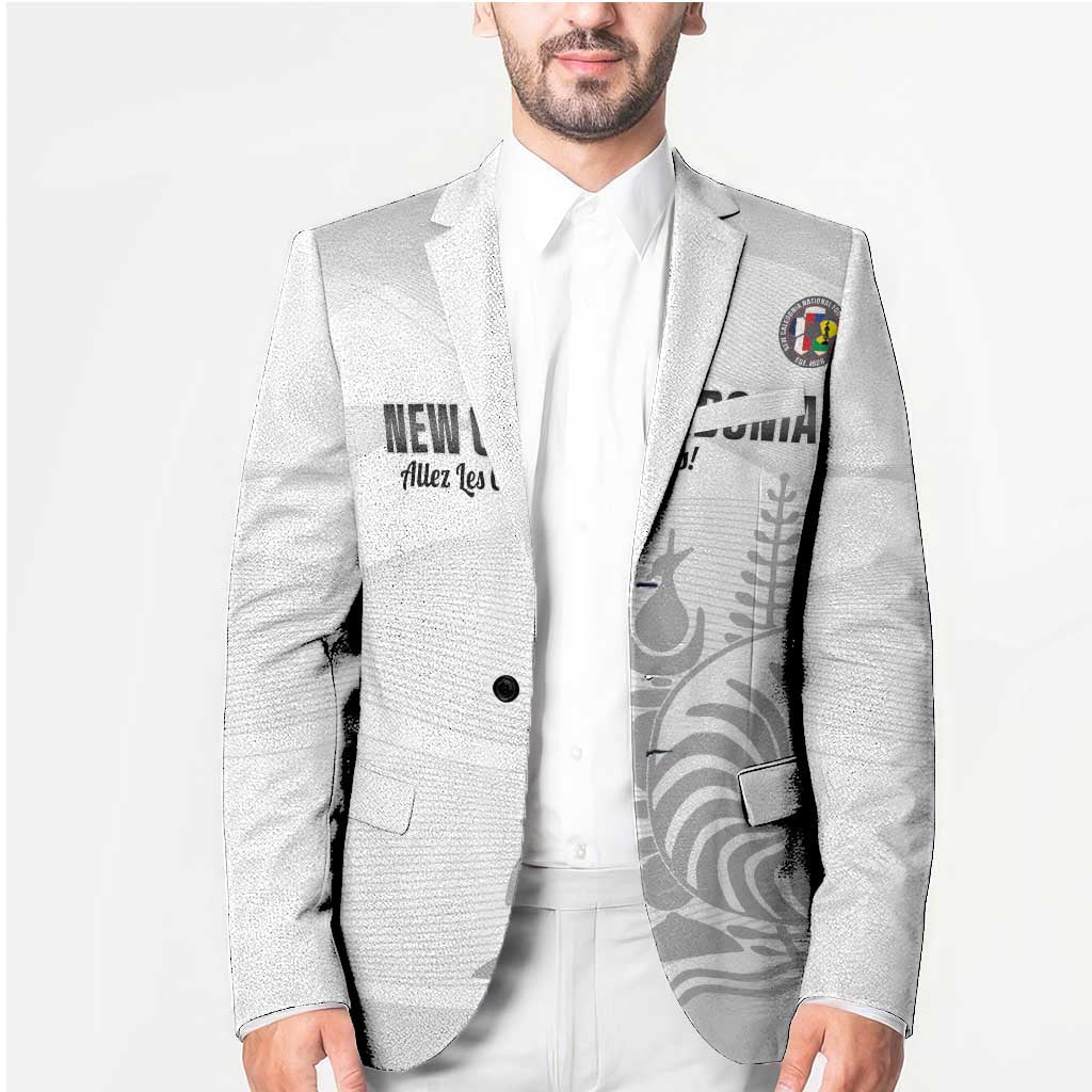 Custom New Caledonia Football Blazer Allez Les Cagous White Version - Polynesian Pride