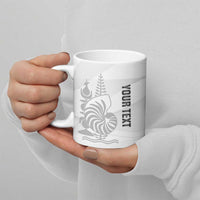 Custom New Caledonia Football Ceramic Mug Allez Les Cagous White Version - Polynesian Pride