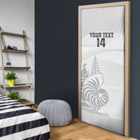 Custom New Caledonia Football Door Cover Allez Les Cagous White Version - Polynesian Pride