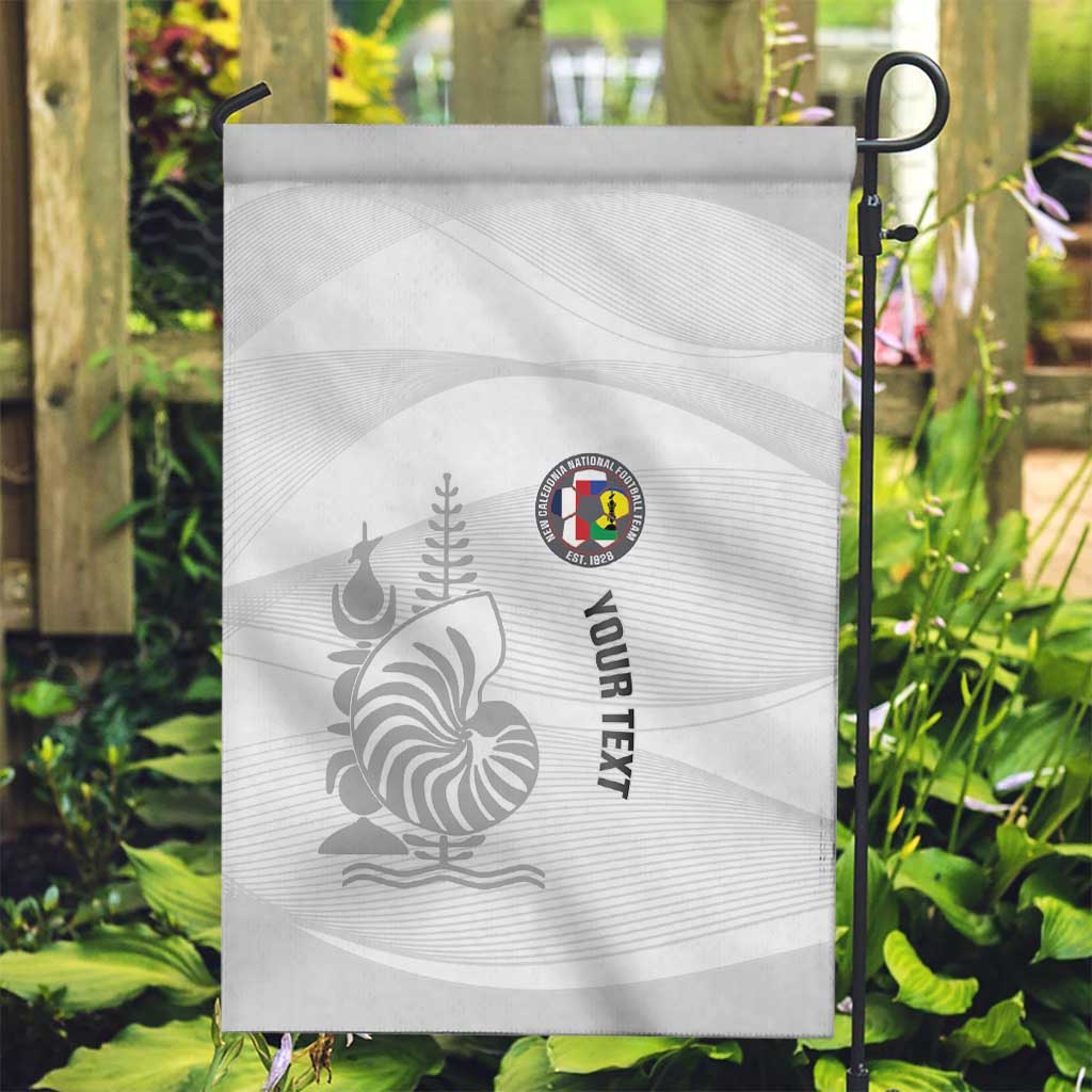 Custom New Caledonia Football Garden Flag Allez Les Cagous White Version - Polynesian Pride