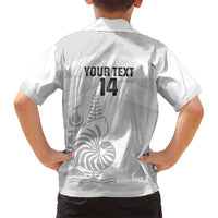 Custom New Caledonia Football Hawaiian Shirt Allez Les Cagous White Version - Polynesian Pride