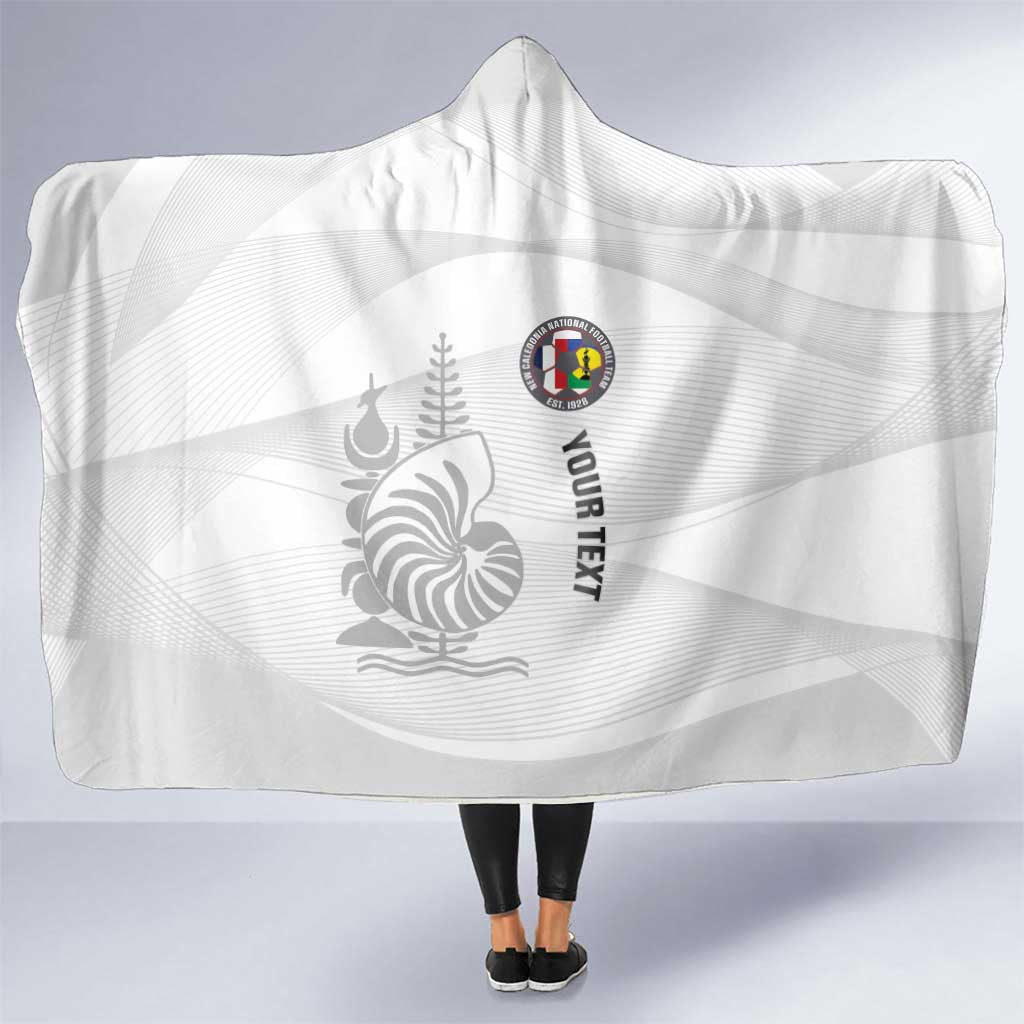 Custom New Caledonia Football Hooded Blanket Allez Les Cagous White Version - Polynesian Pride