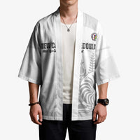 Custom New Caledonia Football Kimono Allez Les Cagous White Version - Polynesian Pride