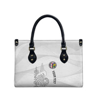Custom New Caledonia Football Leather Bag Allez Les Cagous White Version - Polynesian Pride