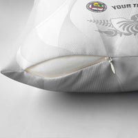 Custom New Caledonia Football Pillow Cover Allez Les Cagous White Version - Polynesian Pride