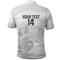 Custom New Caledonia Football Polo Shirt Allez Les Cagous White Version - Polynesian Pride