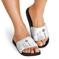 Custom New Caledonia Football Slide Sandals Allez Les Cagous White Version - Polynesian Pride