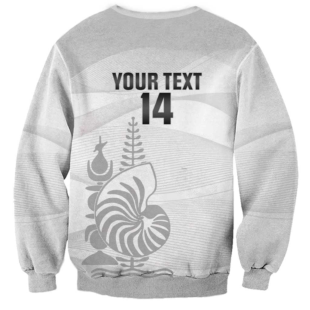 Custom New Caledonia Football Sweatshirt Allez Les Cagous White Version - Polynesian Pride