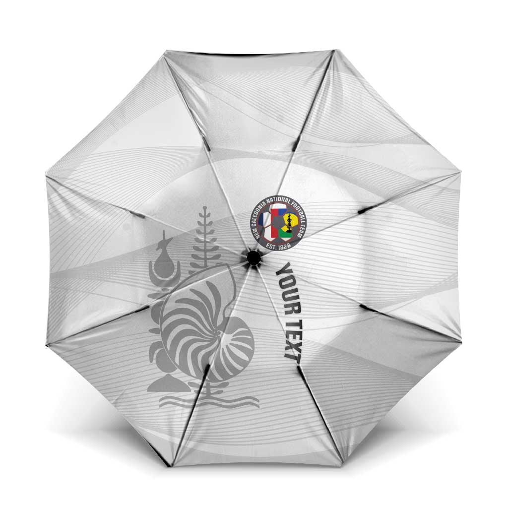 Custom New Caledonia Football Umbrella Allez Les Cagous White Version - Polynesian Pride