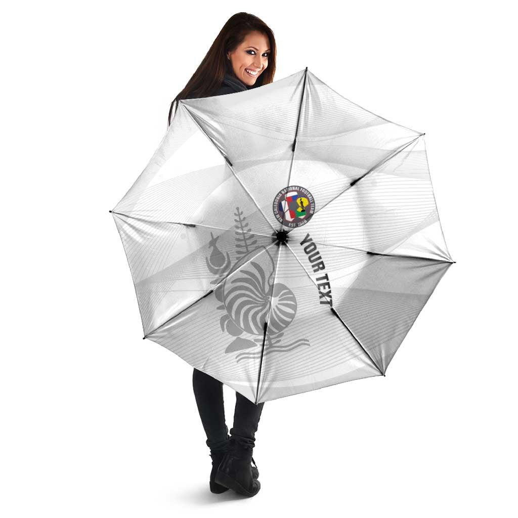 Custom New Caledonia Football Umbrella Allez Les Cagous White Version - Polynesian Pride
