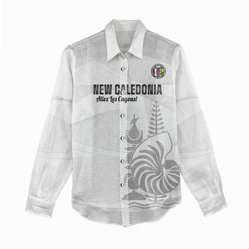 Custom New Caledonia Football Women Casual Shirt Allez Les Cagous White Version - Polynesian Pride