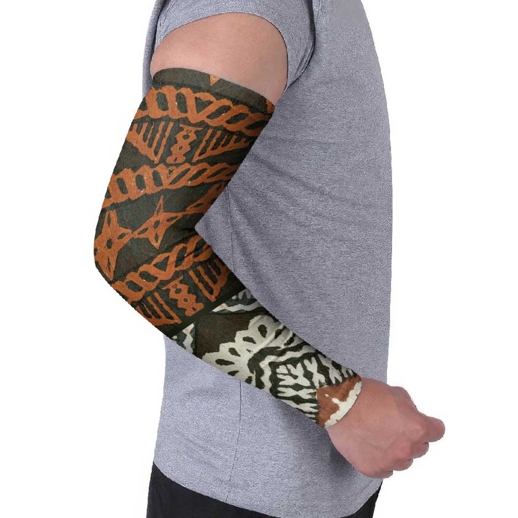 Bula Fiji Tapa Arm Sleeves Fijian Masi Vintage Vibes - Polynesian Pride