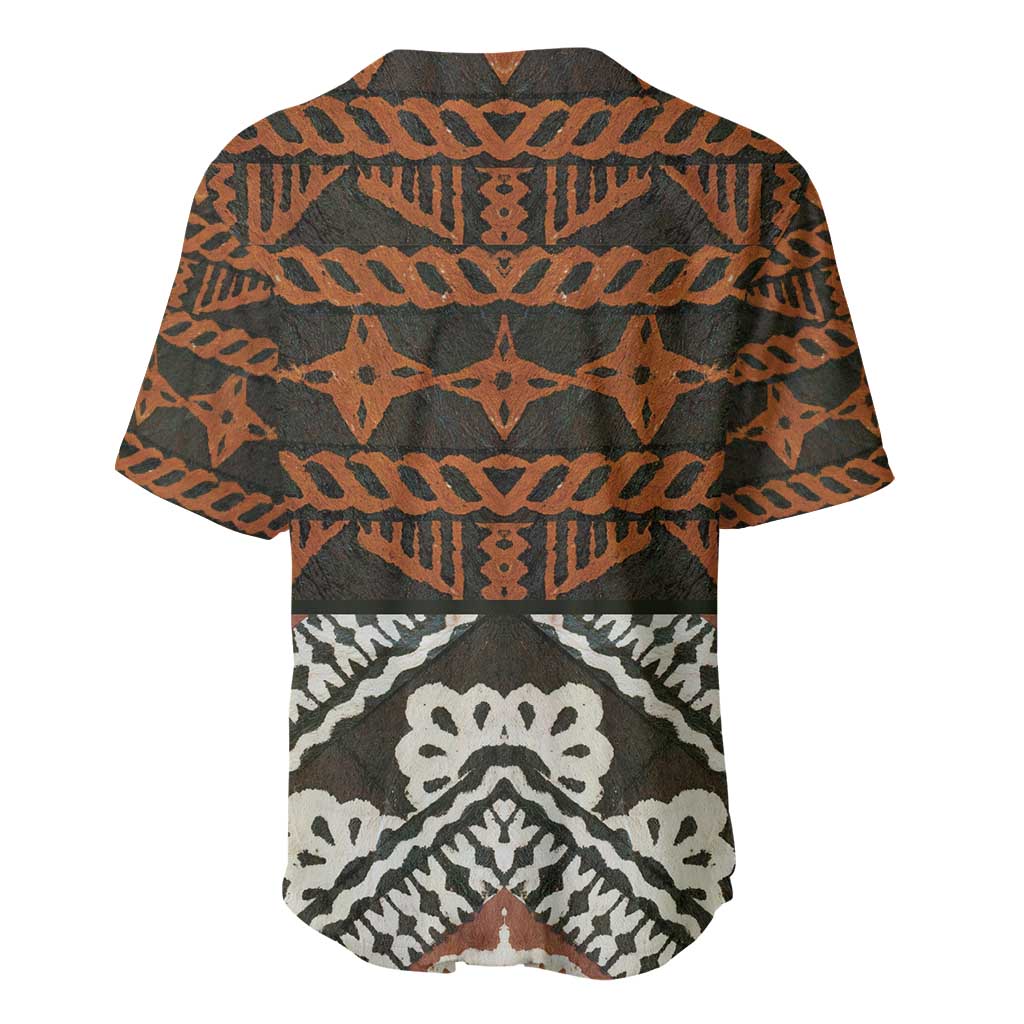 Bula Fiji Tapa Baseball Jersey Fijian Masi Vintage Vibes - Polynesian Pride