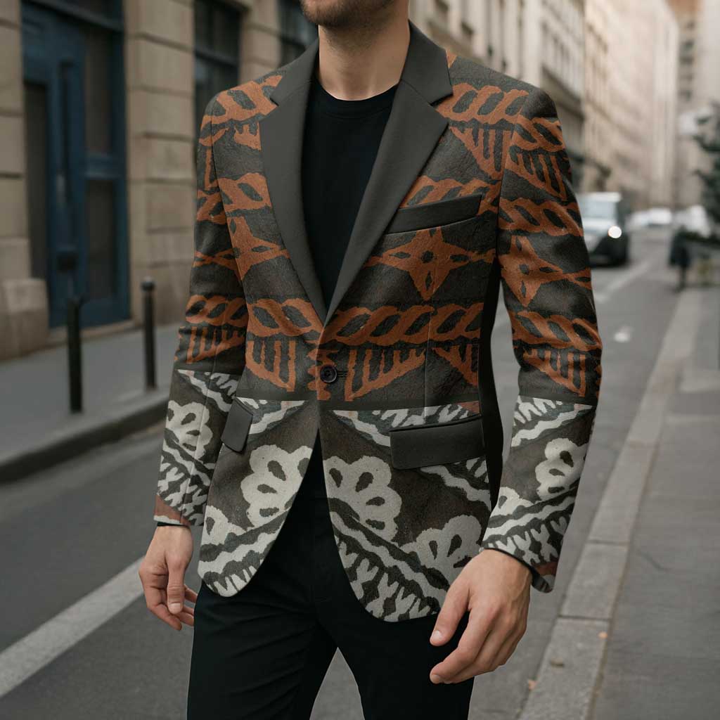 Bula Fiji Tapa Blazer Fijian Masi Vintage Vibes - Polynesian Pride