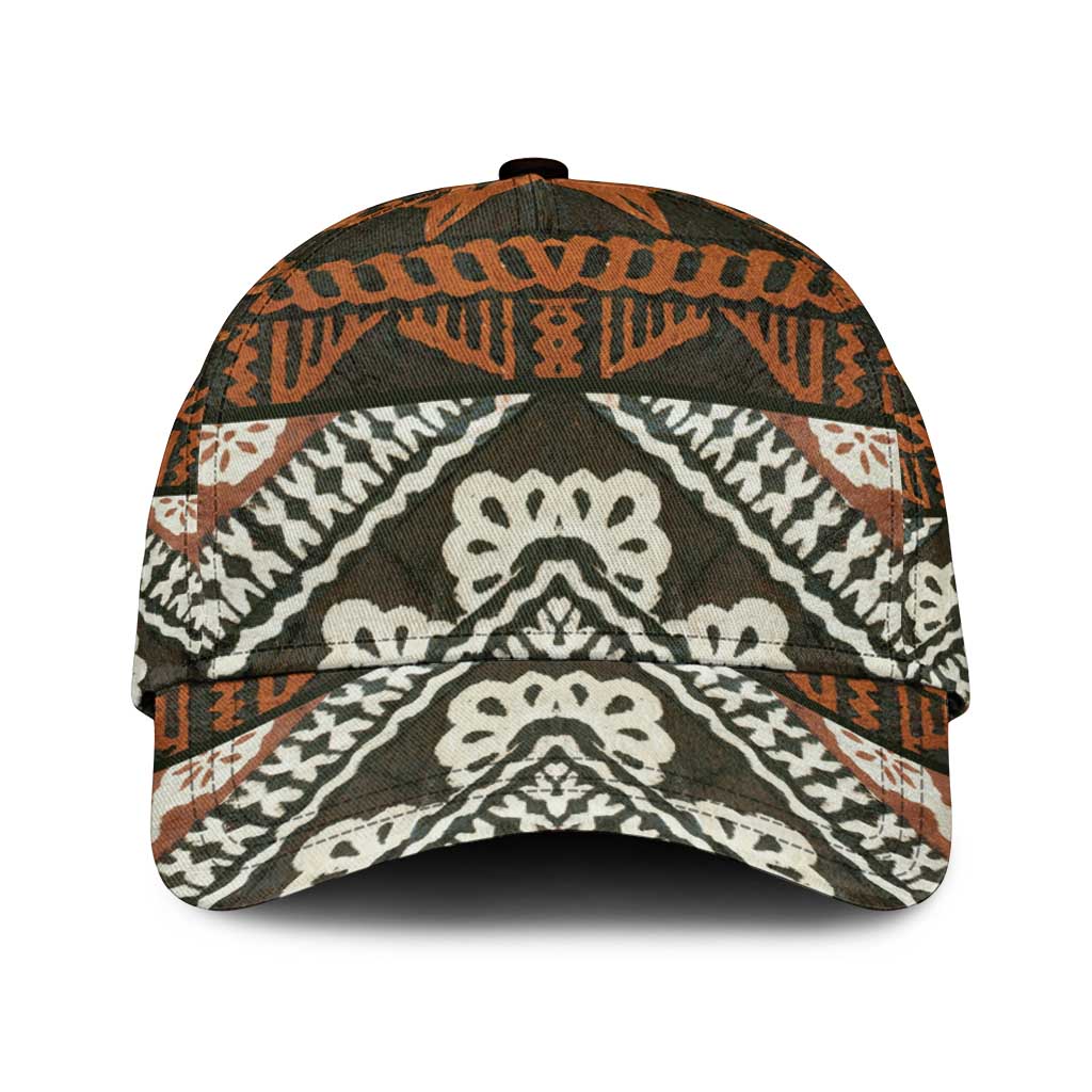 Bula Fiji Tapa Classic Cap Fijian Masi Vintage Vibes - Polynesian Pride