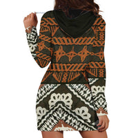Bula Fiji Tapa Hoodie Dress Fijian Masi Vintage Vibes - Polynesian Pride