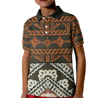 Bula Fiji Tapa Kid Polo Shirt Fijian Masi Vintage Vibes - Polynesian Pride
